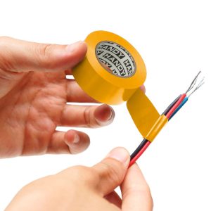 10× Isolatietape Geel 10 m × 19 mm – Set Van 10 Rollen – PVC Elektrische Tape Voor Kabelisolatie En Bescherming – Tot >600 V – Voor Installatie En Reparatie [11096YE]