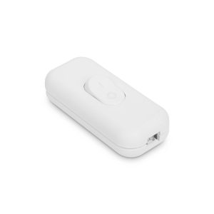 Zelfbouw snoerschakelaar 230 V – Snoerschakelaar Voor Lampen – Zelf Te Monteren In-Line Schakelaar 230V – Enkelpolige Schakelaar Voor Nachtlamp En Wandlamp – Compacte Kunststof Behuizing 2,5A [05949]
