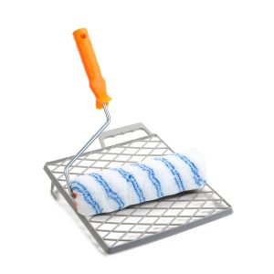 Verfroller Set 250 mm – Polyester/Microfiber Verfroller Met Beugel En Verfrooster – Voor Muren, Hout, Latex-, Emulsie- En Lakverf [11173B]
