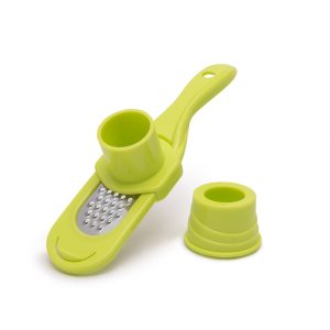 Knoflookrasp met vingerbeschermer – ergonomisch RVS ontwerp [57247]
