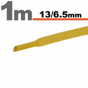10× 1 Meter Krimpkous Geel 13 / 6,5 mm – 10 Stukken Van 1 Meter – Warmtekrimpbuis Voor Isolatie En Kabelbescherming – Geschikt Voor Elektrische Installaties En Reparaties [11024S]