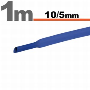 10× 1 Meter Krimpkous Blauw 10 / 5 mm – 10 Stukken Van 1 Meter – Warmtekrimpbuis Voor Isolatie En Kabelbescherming – Geschikt Voor Elektrische Installaties En Reparaties [11023K]