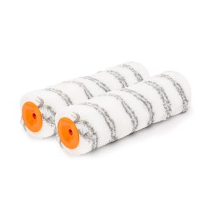 2x Verfroller Acryl 250 mm – Set Van 2 Stuks – Voor Watergedragen Acrylverf – Pluisvrij Met Gelijkmatige Verfverdeling [11187B-2]