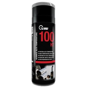 Hittebestendige Sprayverf – 400ml – Tot 600°C – Siliconenhars Basis – Hoge Dekking – Voor Kachels Uitlaten Motoronderdelen Barbecues – Zwart [17300HT-BK]