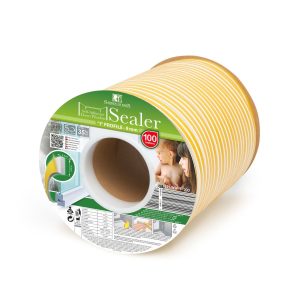 Zelfklevende Deur- En Raamafdichting Tochtstrip Op Rol – I-Profiel – Wit – 100 Meter (2 × 50 m) – Voor Kieren Van 1–2 mm – EPDM Rubber – Isolerend, Weer- En UV-Bestendig – Voor Deur En Raam [11596WH-9-100]