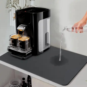 HSXL Diatomiet Koffie Apparaat Mat – Koffie Absorberende Afdruipmat – 40×50 cm – Antraciet Grijs Effen – Koffiemachine of Knutsel Onderlegger – Koffiemat – Keuken en Thee accessoires – Knutselmat – Hobby Onderlegger