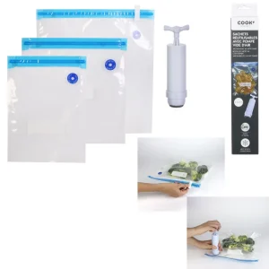 4x Vacuümzakken met Vacuümpomp – Vacuümzak voor eten – Voedsel bewaren